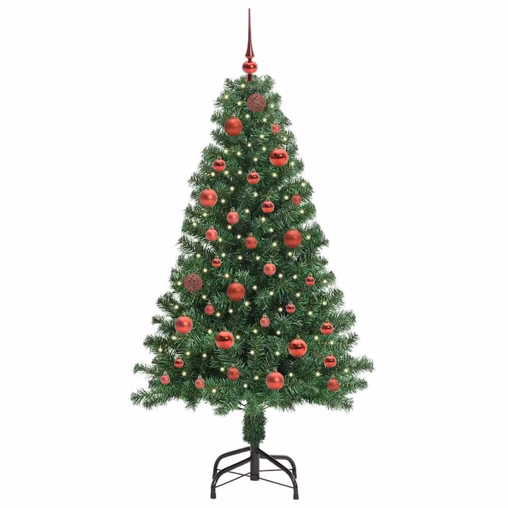 Berkfield Home Artificial Christmas Tree with 150 LEDs and Stand, Green, Height: 150 cm – 3