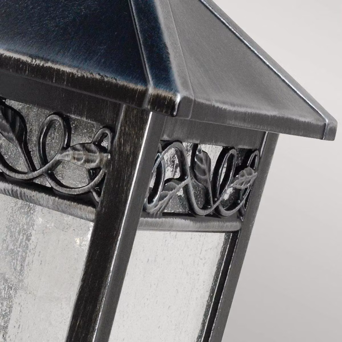 Netlighting Winchcombe Black and Silver Outdoor Wall Lantern Light with IP44 Rating and E27 Socket – 4
