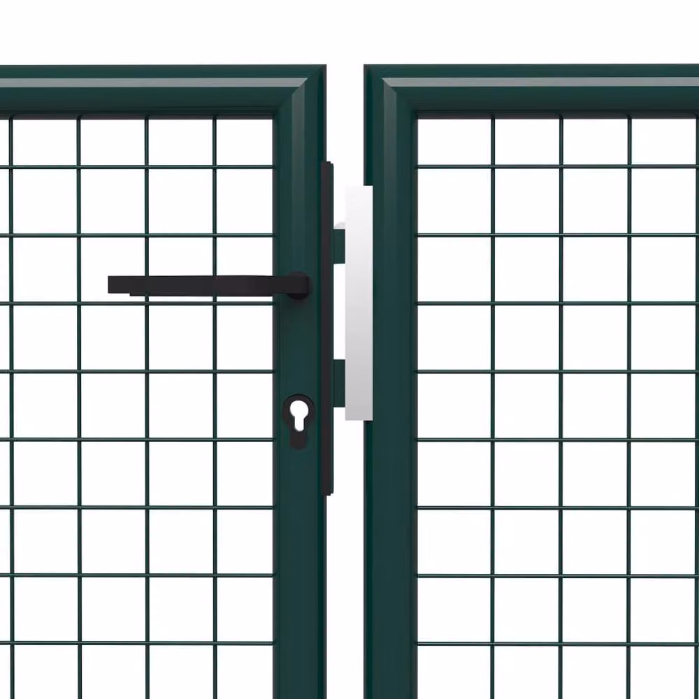 Berkfield Home Green Steel Garden Gate W: 400 cm, H: 200 cm – 3