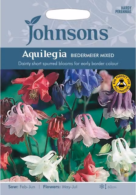 Johnsons Mixed Colour Aquilegia Biedermeier Ornamental Flower Seeds