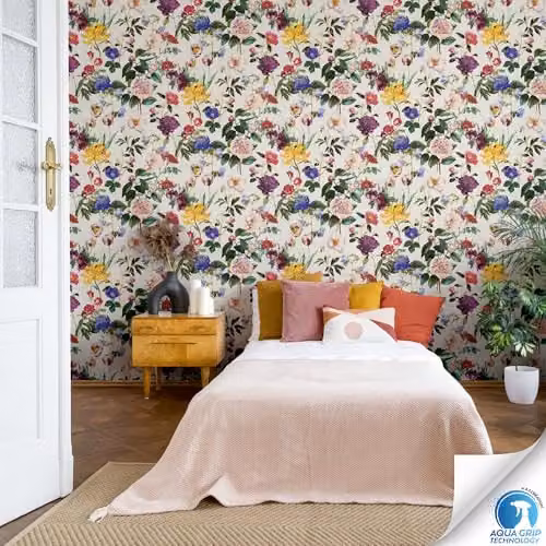 Livingwalls DESIGNDROP Pre-Pasted Non-Woven Abstract Wallpaper in Blue and Multicolour – 2