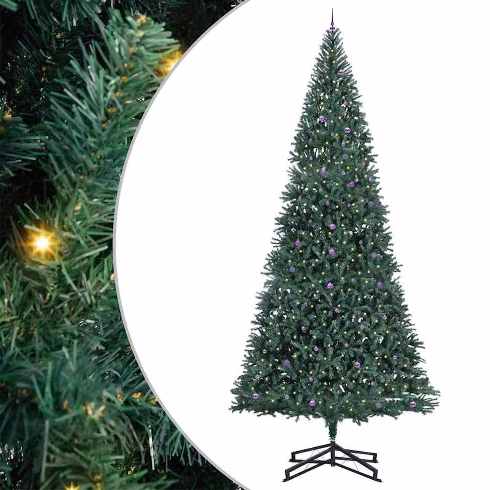 Berkfield Home Pre-lit Artificial Christmas Tree with Ball Set, Green, 500 cm – 2