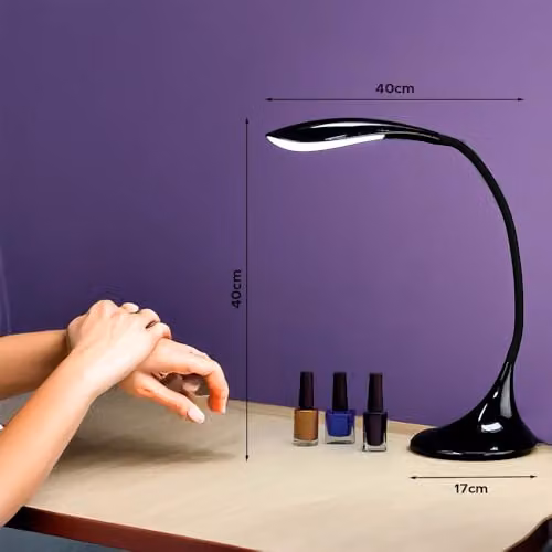 Lifemax White LED Desk Reading Light with Dimmable and Adjustable Cool White Illumination for Home Office and Bedroom Task Lighting – 2