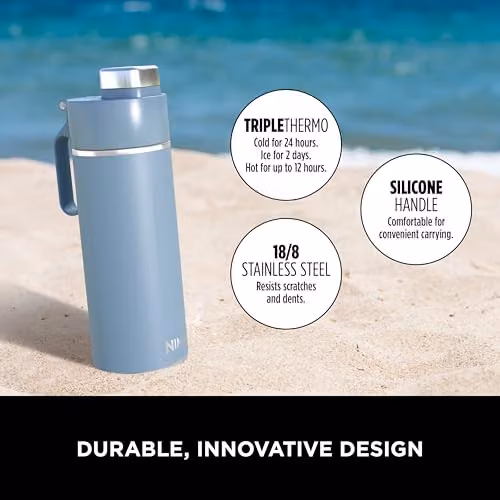 Ninja Thirsti Triple Insulated Stainless Steel Water Bottle and Flask, 530 ml, Blue, DW1801EUUKBL – 3