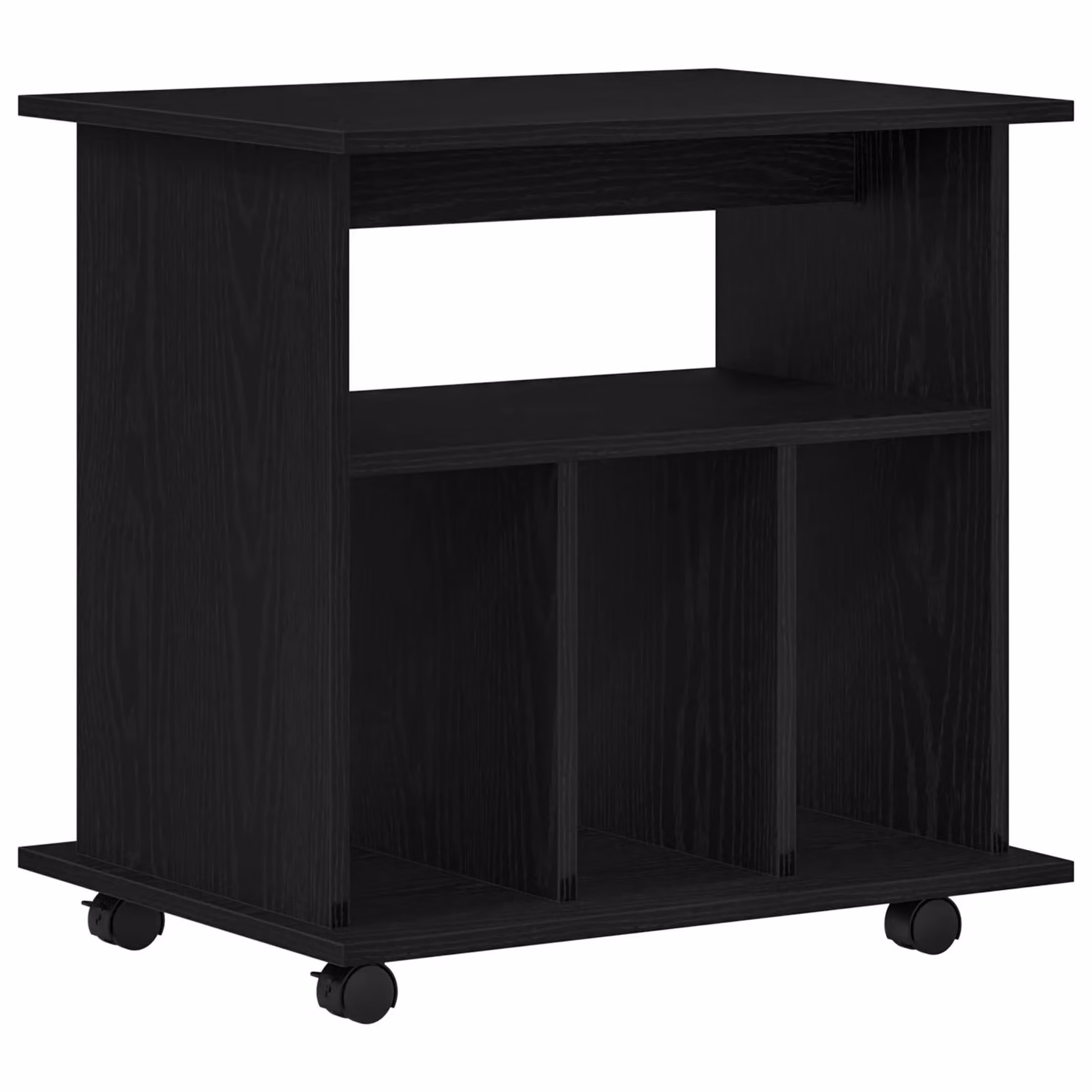 Berkfield Home Rolling Cabinet in Black Oak, W/D/H: 60 x 45 x 55 cm – 2