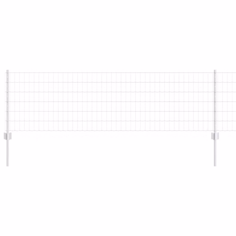 Berkfield Home Euro Fence with 5 U Posts, Galvanised Steel, Silver, 6 x 10 m