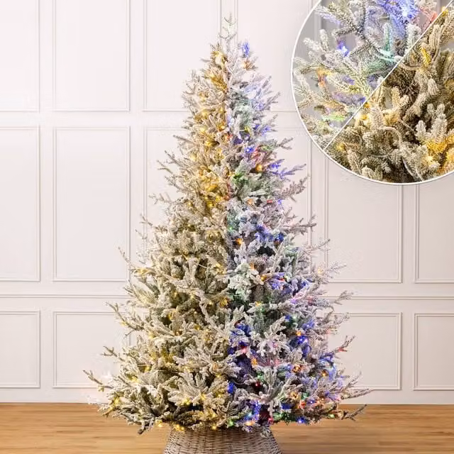 Christow Verbier Pre-Lit LED Christmas Tree with Colour Switch and Timer in Green