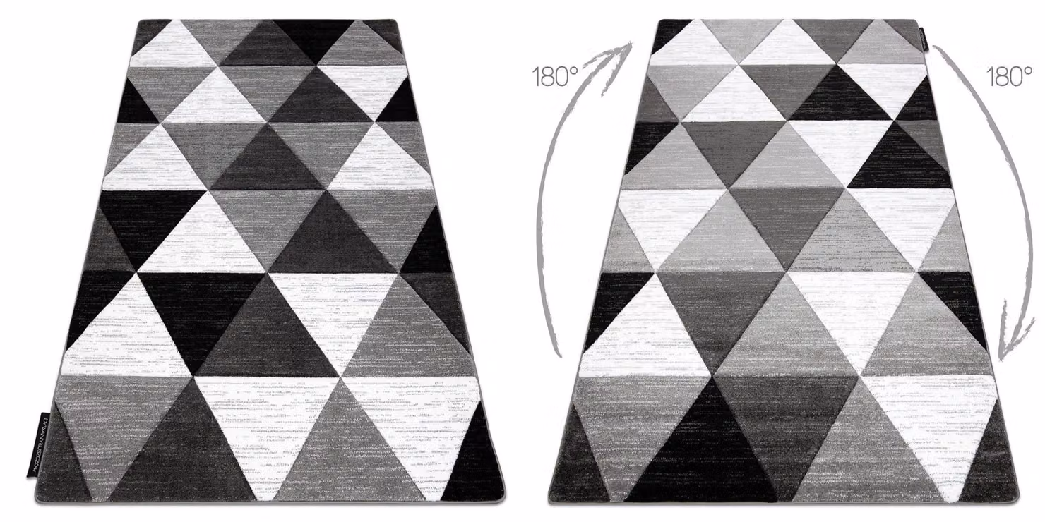 RugsX Alter Geometric Grey Rectangular Rug, W: 80 cm x L: 150 cm – 2