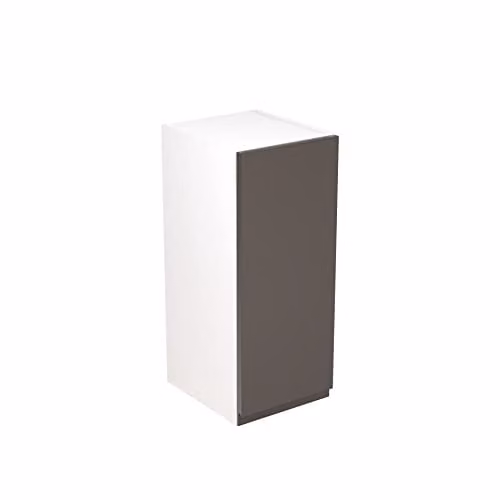 Kitchen Kit Modern Wall Mounted Bridging Cabinet in Matt Grey, W/D/H: 30.0 x 33.01 x 72.0 cm