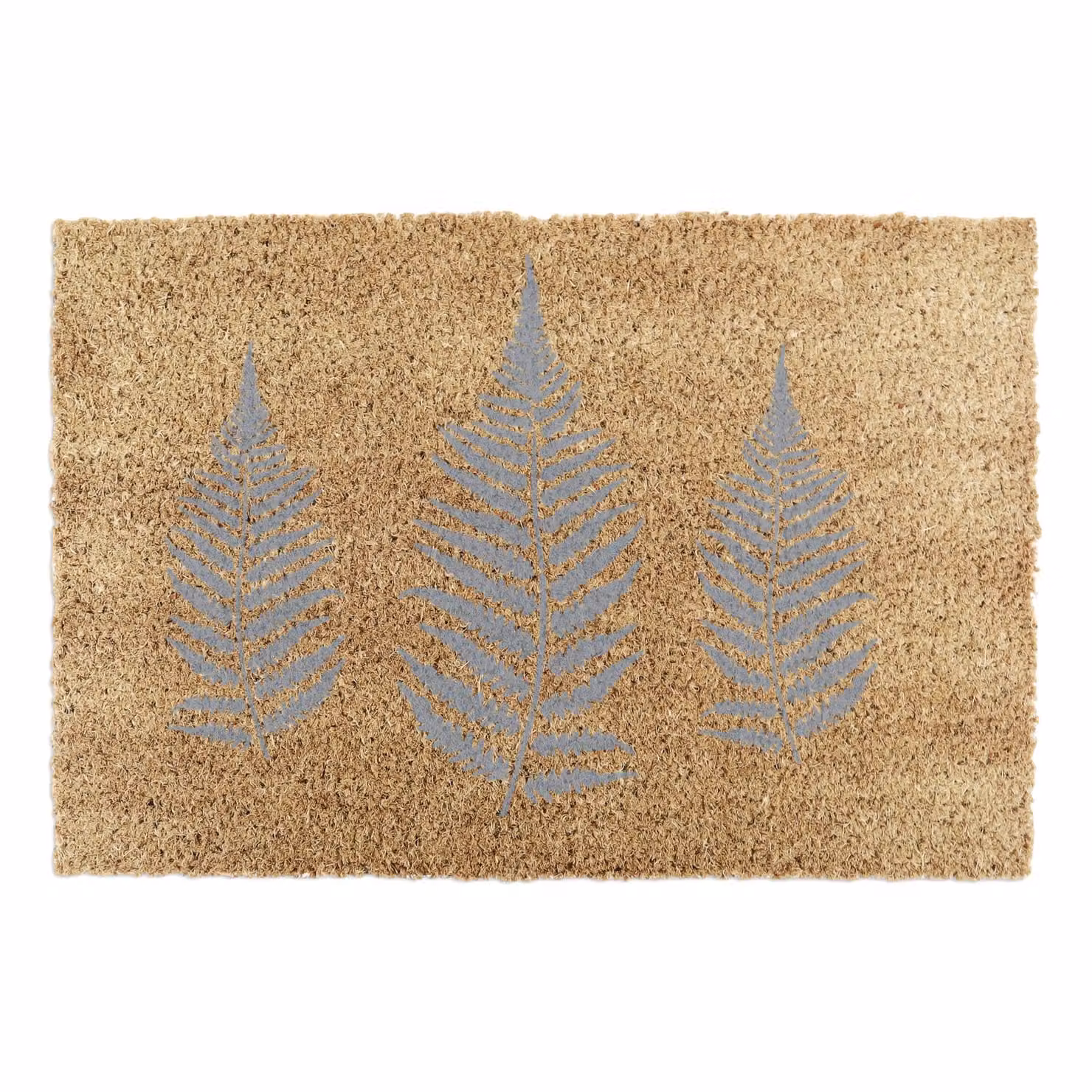 Artsy Mats Grey Fern Leaves Pattern Doormat in Black, W: 60 cm, D: 40 cm – 4