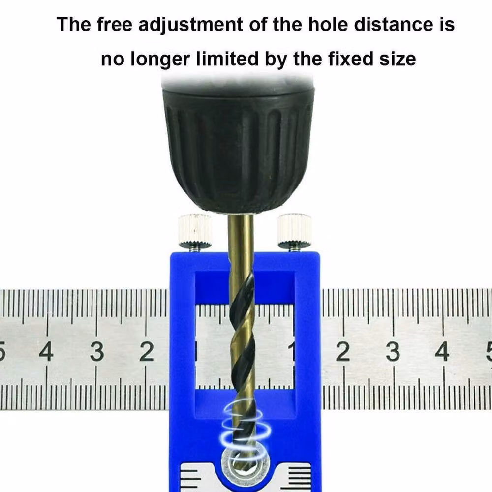 FLAVORA Cabinet Handle Punch Locator Woodworking Drill Guide Tool, Blue – 4