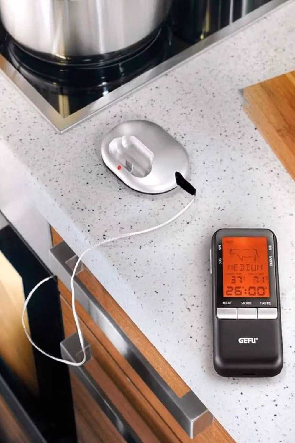 Gefu HÄNDI Stainless Steel Digital Cooking Thermometer in Black – 2