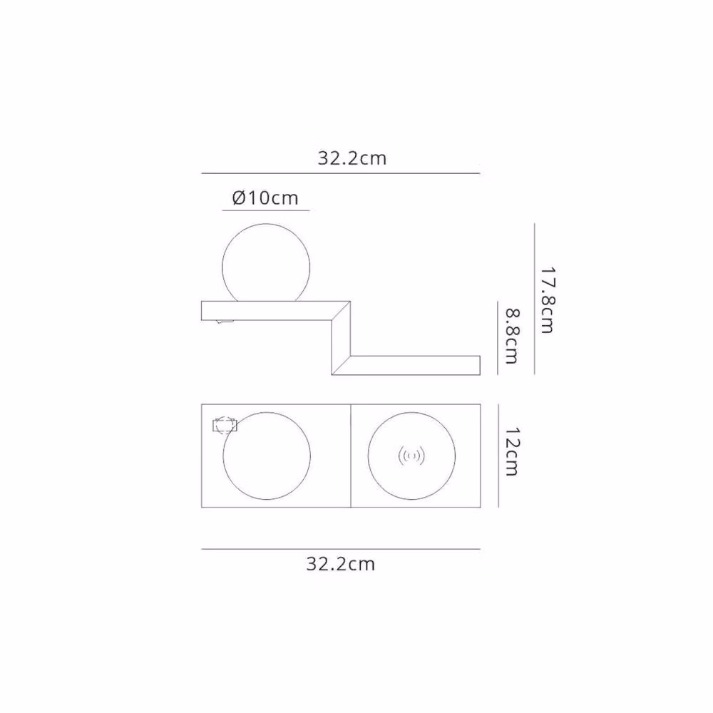 Netlighting Zanzibar LED Wall Lamp in Sand Black, 6W, 470lm – 2