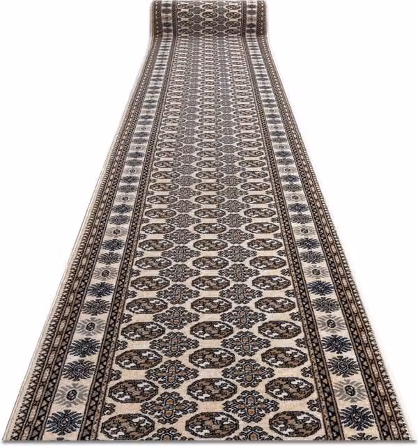 RugsX Vintage Boho Wool Nain Runner in Beige, W: 100 cm, L: 200 cm
