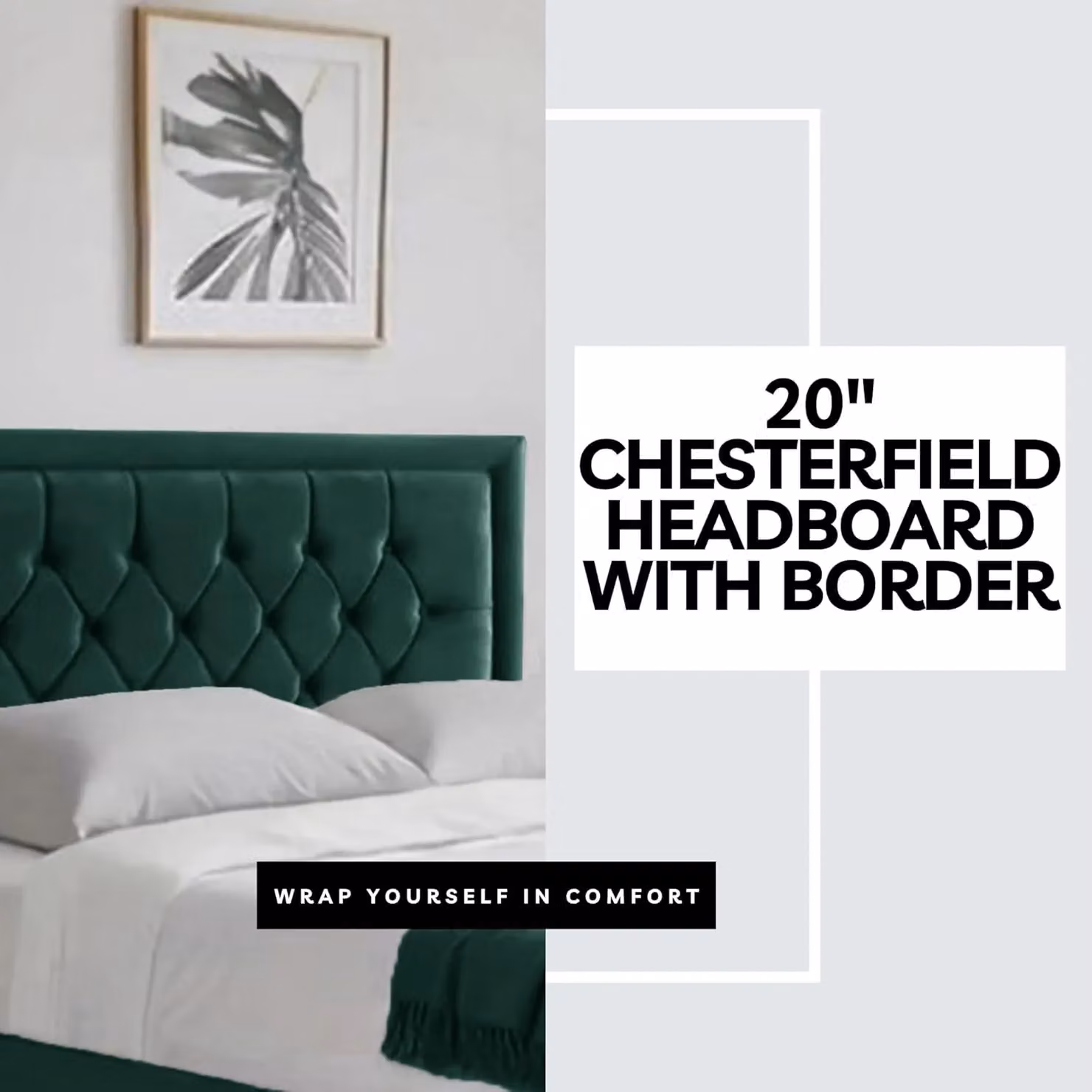 Bed Time UK Plush Green Velvet Divan Bed with Hybrid Mattress, 2 Drawers and Chesterfield Headboard, W/D/H: 180 x 200 cm – 2