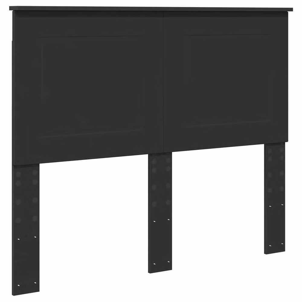Berkfield Home Modern Bed Frame with Headboard in Black Solid Pine Wood, W/D/H: 120 x 200 cm – 3