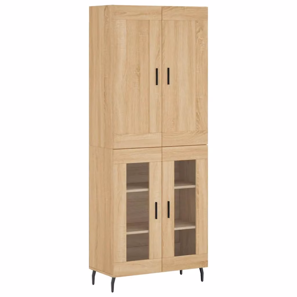 Berkfield Home Sonoma Oak Highboard in Brown, W: 69.5 cm, D: 34 cm, H: 180 cm – 2