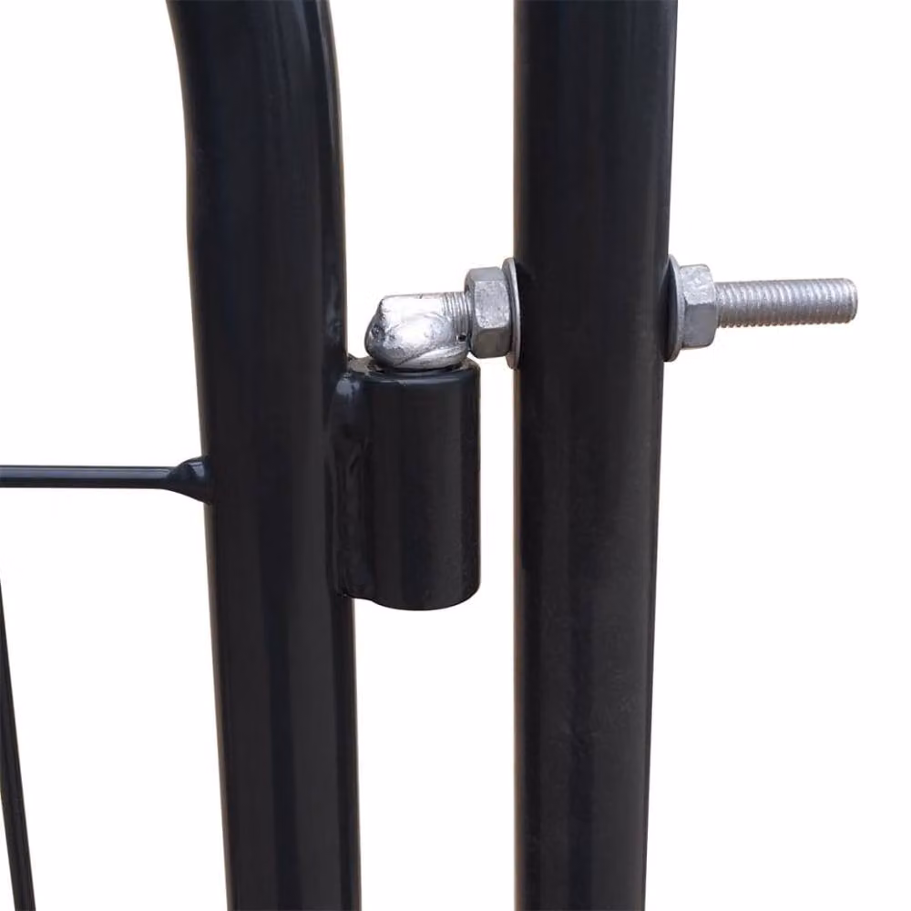 Berkfield Home Anthracite Galvanised Steel Garden Fence Gate W/H: 100 x 100 cm – 3