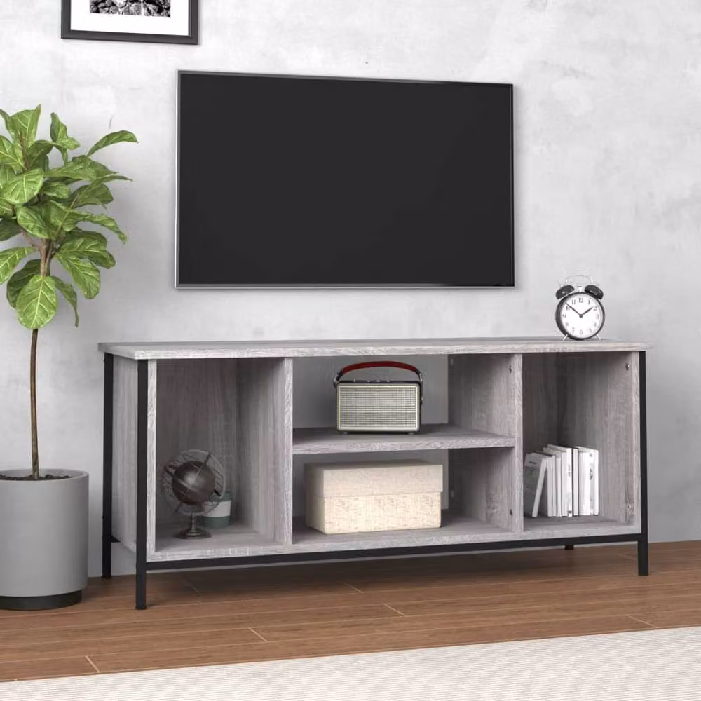 Berkfield Home Grey Sonoma TV Cabinet in Engineered Wood W/D/H: 102 x 35 x 45 cm – 2