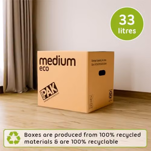 StorePAK Eco Archive Storage Moving Boxes with Handles, Brown, Pack of 10, 33 Litres, H 31 x W 33 x D 33 cm – 2