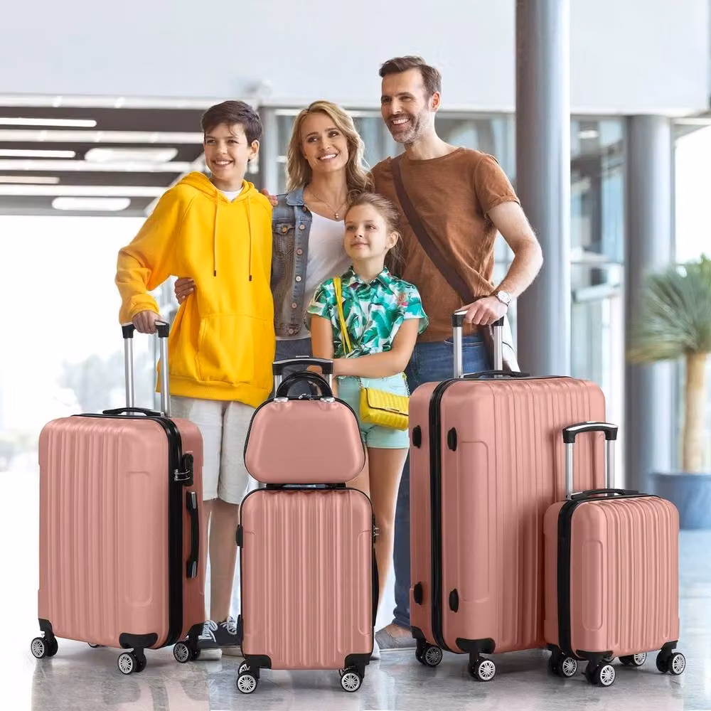 NESTLUNE ABS Hard Shell Cabin Suitcase in Rose, W/D/H: 100 x 15 cm – 4