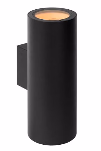 Lucide Volantis Up and Down Outdoor Wall Spotlight in Black Aluminium