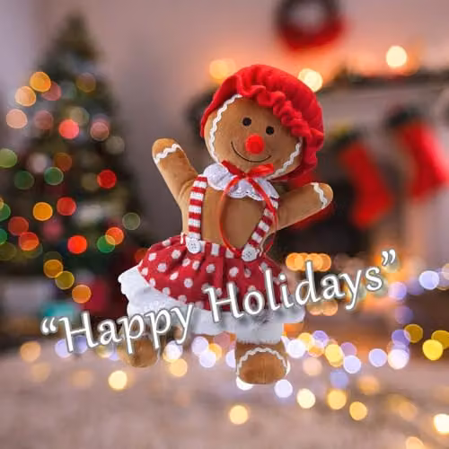 VFM e-Store Christmas Gingerbread Woman Decoration, Red, White and Multicolour, H 36 cm x W 25 cm – 4