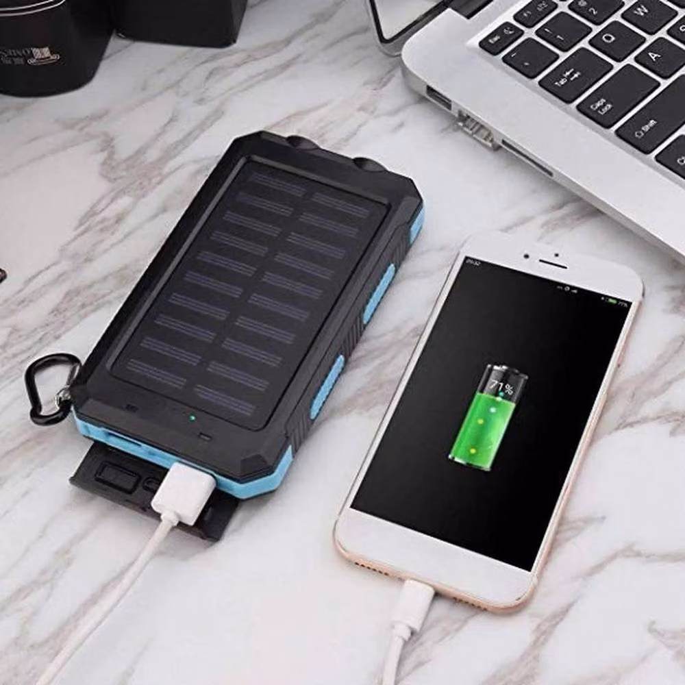 FLAVORA 30000mAh Solar Fast Charge Power Bank with Flashlight, Black – 3