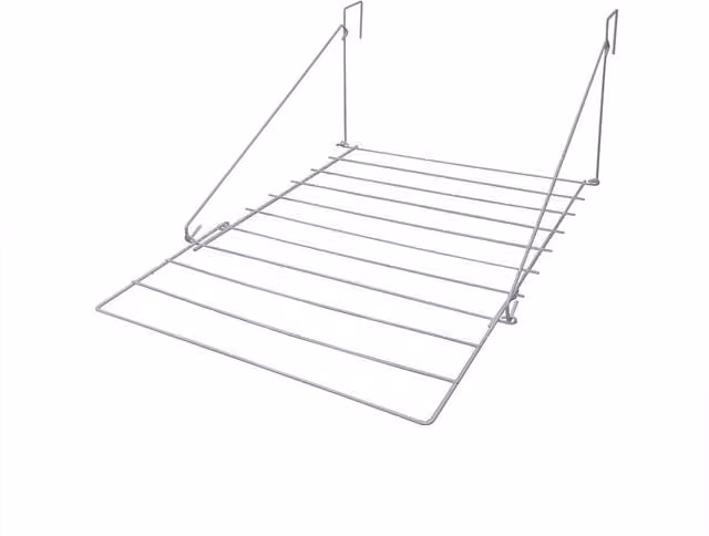 JVL White Foldable Metal Over Door Utility Clothes Airer
