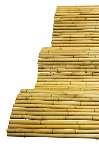 Primrose Natural Thick Bamboo Privacy Screening Roll in White and Brown, W/H: 180 x 190 cm – 5