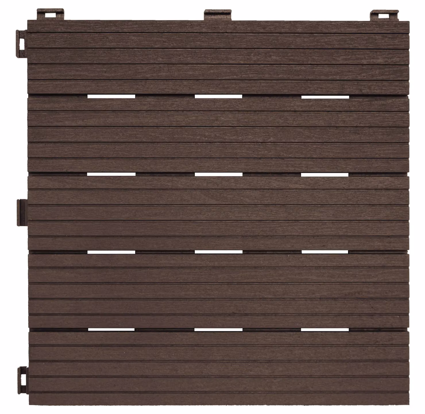 Nicoman Pack of 10 Cosmo Brown Interlocking Garden Patio Decking Tiles – 1