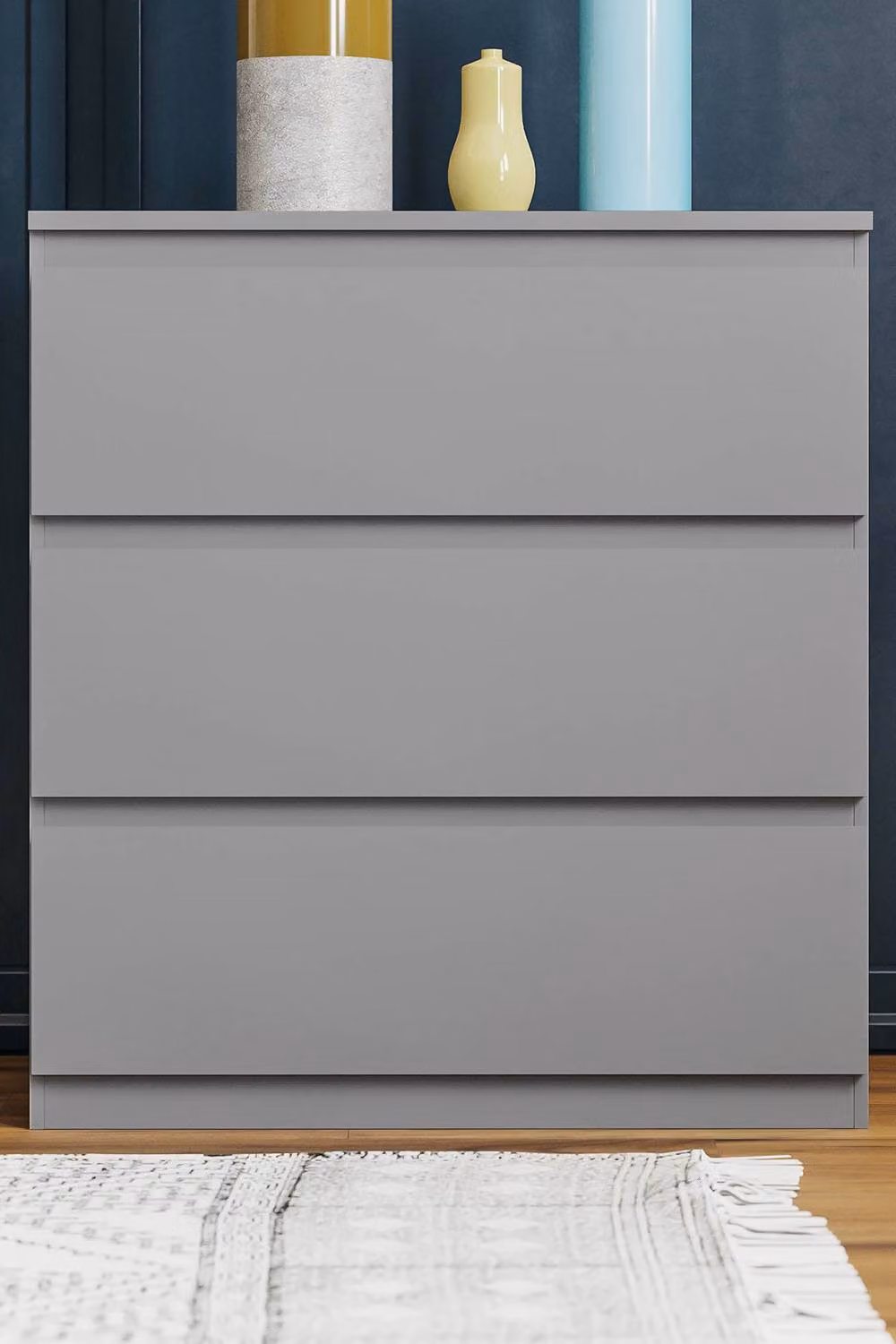 HD Designs Denver 3 Drawer Chest of Drawers in Grey – 3