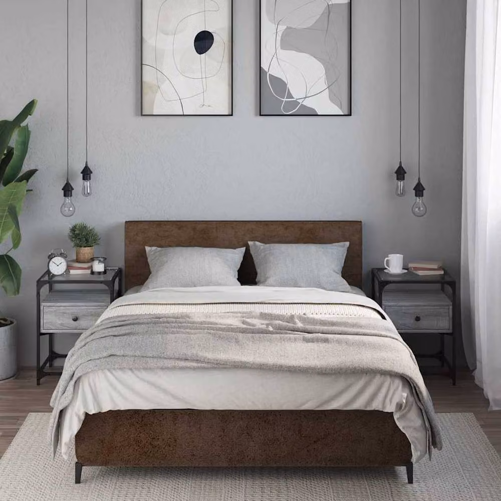Berkfield Home Decorative Bedside Cabinets, 2 Piece Set in Grey Sonoma, W/D/H: 40 x 40 x 55 cm – 2