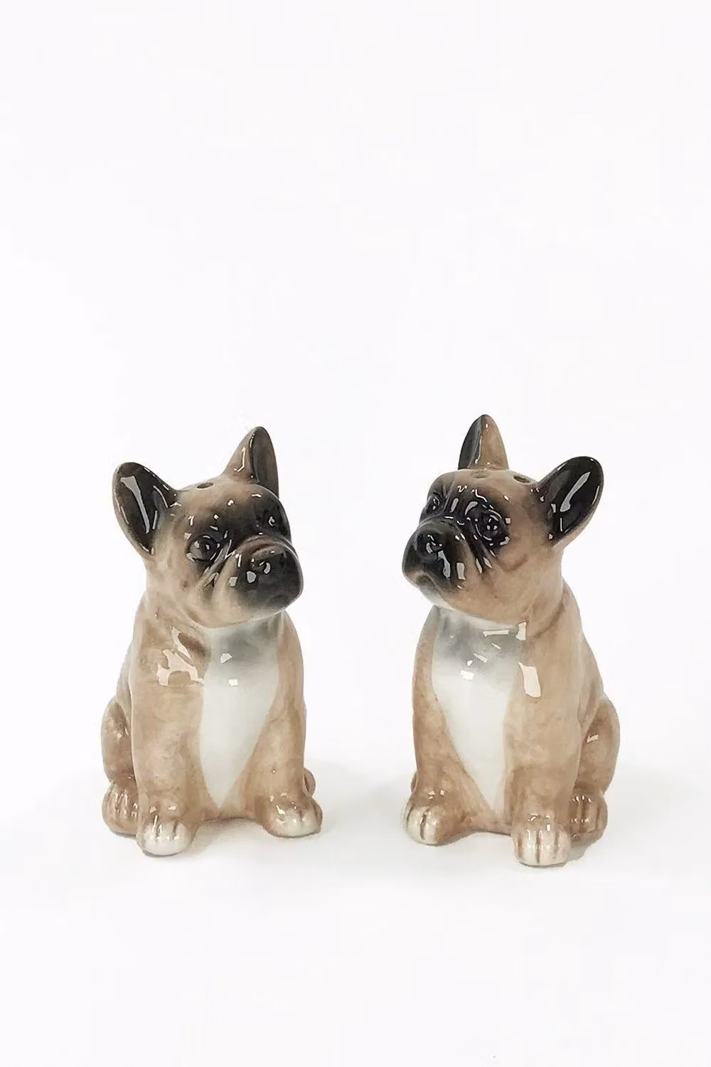 Lesser & Pavey Animal Crackers French Bulldog Ceramic Salt and Pepper Shaker Set in Beige – 2
