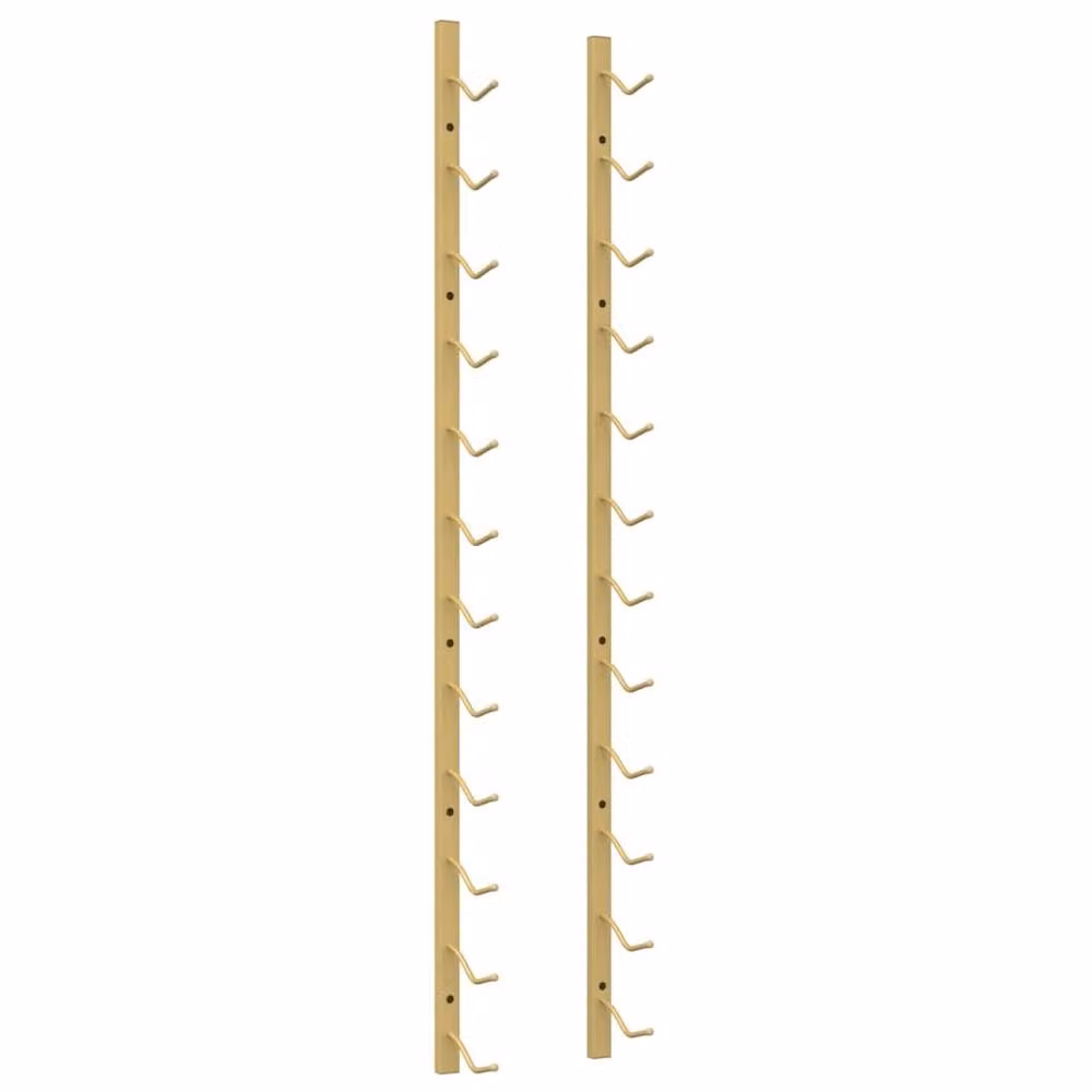 Berkfield Home Wall Mounted Gold Metal Wine Rack for 12 Bottles – 3