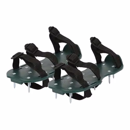 Harbour Housewares Green Lawn Aerator Shoes with 13 Steel Spikes and Adjustable Hook and Loop Straps – 1