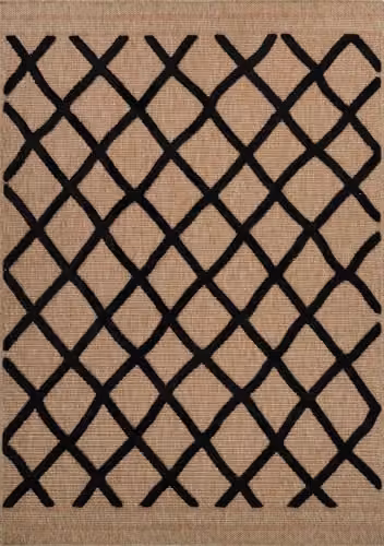 Desire Rugs Harper Machine Woven Geometric Indoor Outdoor Area Rug, Black, W: 200 cm, L: 290 cm – 3