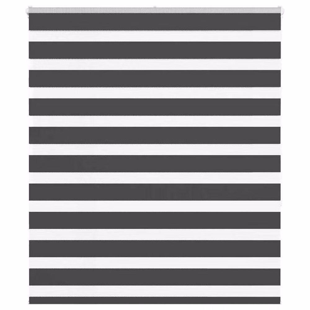 Berkfield Home Elegant Zebra Blind in Black Polyester, W: 120 cm, H: 150 cm – 2