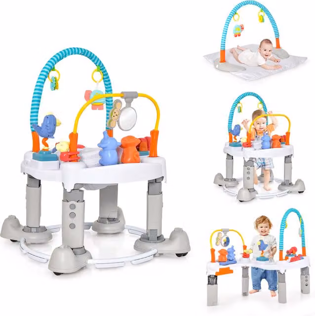 Costway Push Along Walker Activity Center in Grey