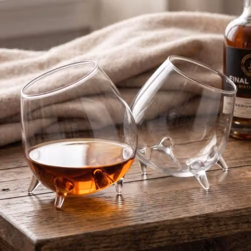 Final Touch Set of 2 Relax Cognac Glasses, 600ml, Transparent – 4