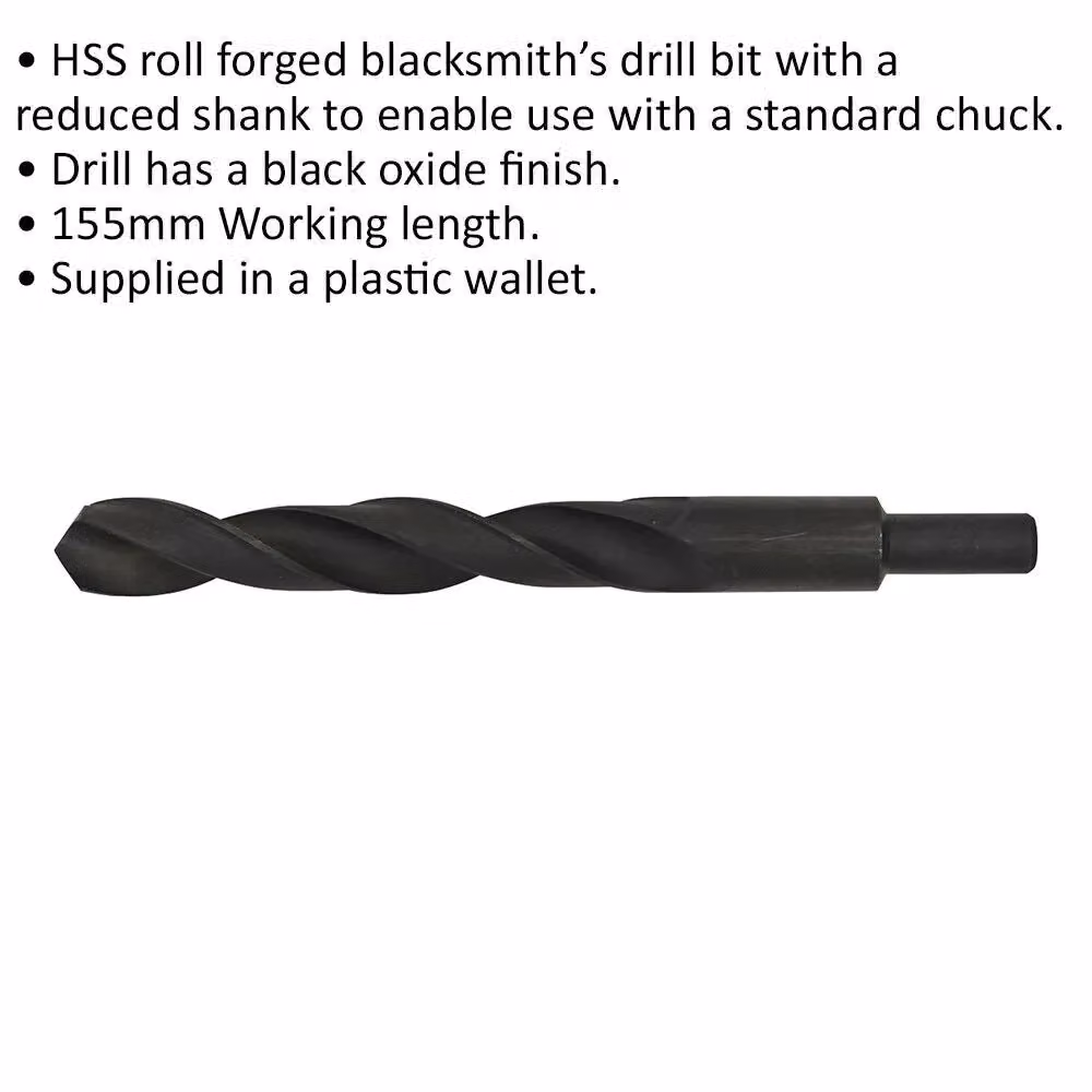 Loops HSS Blacksmith Twist Drill Bit, Black, Diameter: 21.5 mm – 2