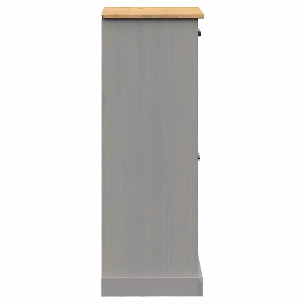 Berkfield Home VIGO Grey Shoe Cabinet in Waxed Solid Pine, W/D/H: 60 x 35 x 96 cm – 4