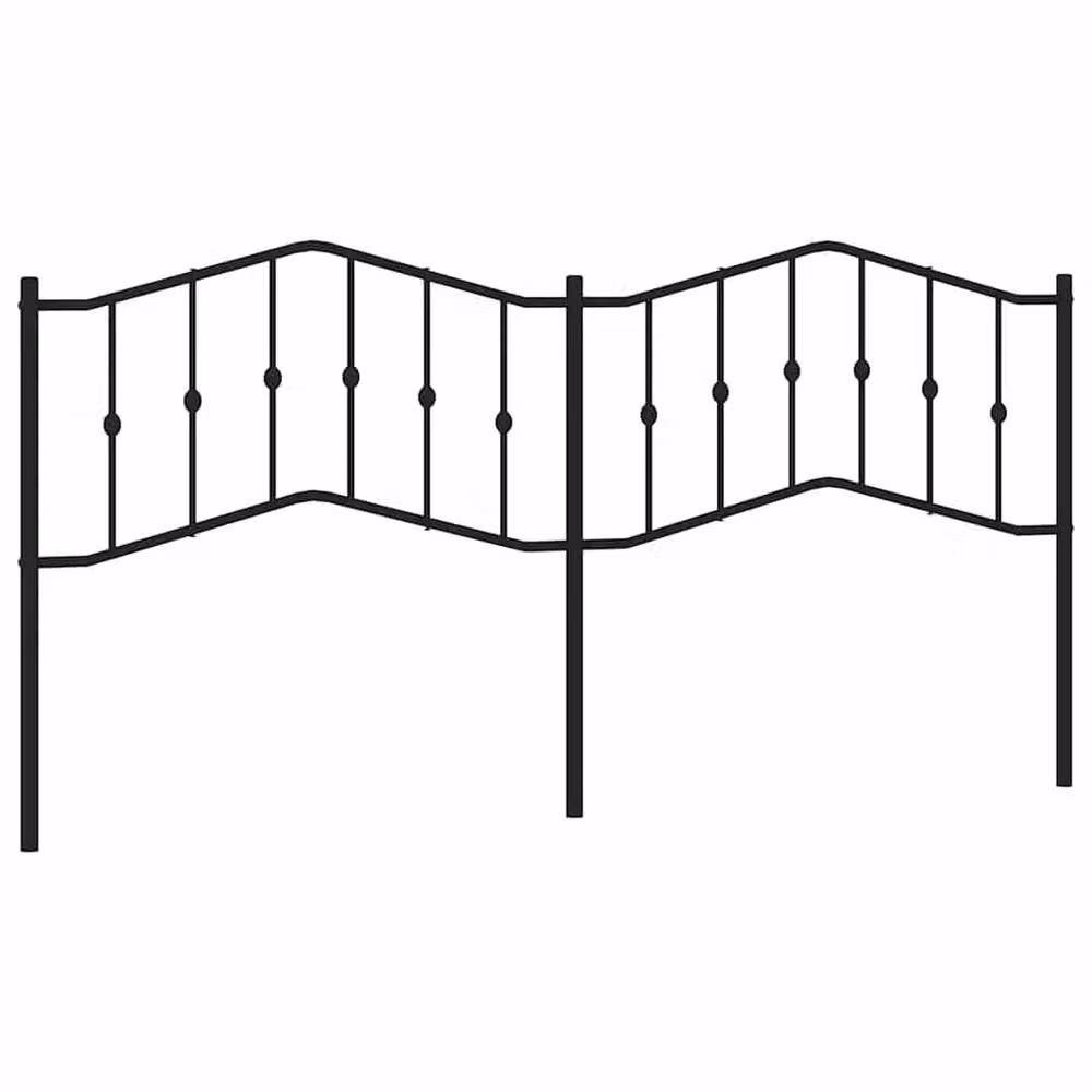 Berkfield Home Matt Black Metal Headboard, Width: 193 cm – 2