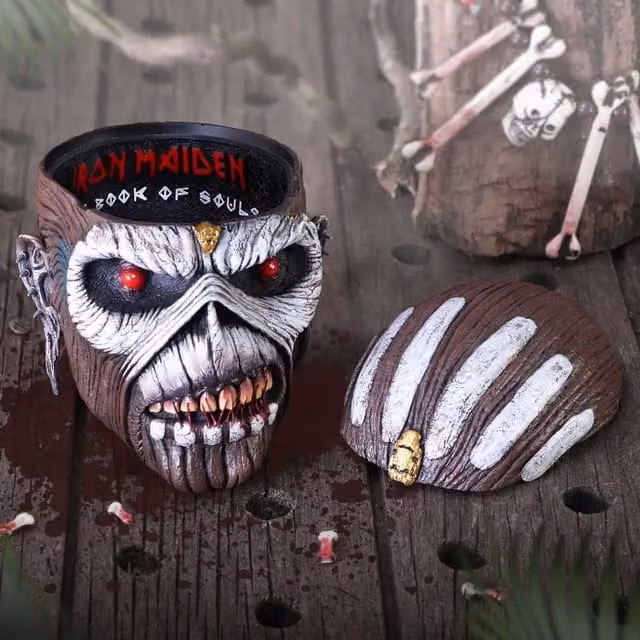 Nemesis Now Iron Maiden The Book of Souls Head Box, Multicolour, H 15 cm x W 15 cm x D 15 cm