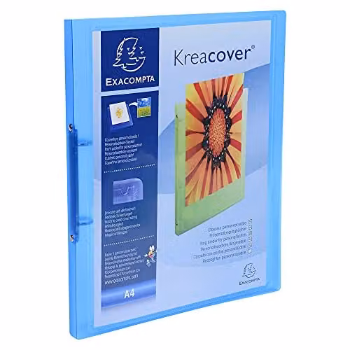 Exacompta PP Flexible A4 Ring Binder with 2 Rings in Assorted Colours – 1