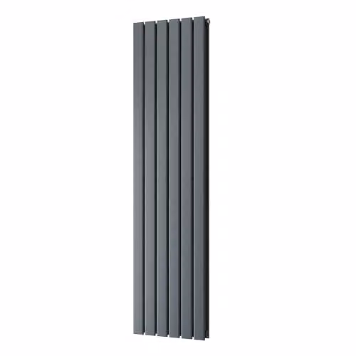 Typhoon Anthracite Flat Tube Vertical Designer Radiator in Enamelled Steel, H 160 x W 40.8 cm – 2