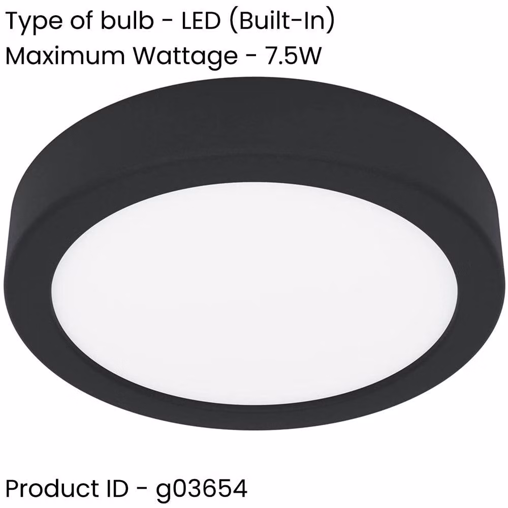 Loops 2 Pack Black Minimalist LED Ceiling Lights with Bulbs Included – 2