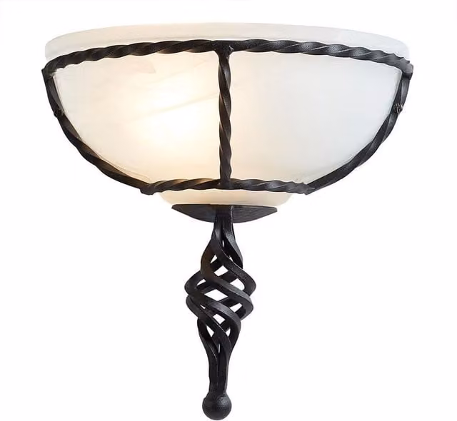 Netlighting Pembroke Black Metal Indoor Wall Uplighter with E27 Socket