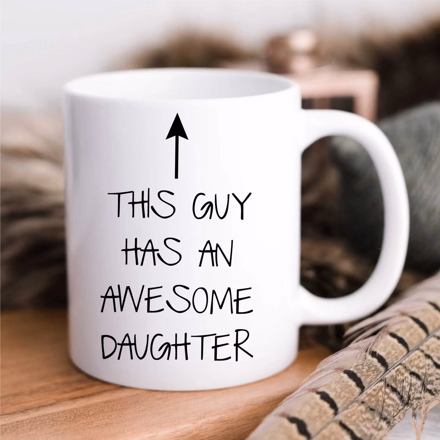 60 Second Makeover Limited This Guy Has an Awesome Daughter Mug, White – 2