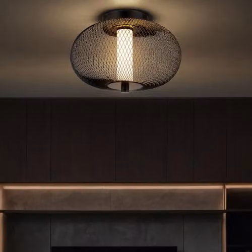 Netlighting Astari Industrial LED Ceiling Light, Matt Black, Diameter: 35 cm – 2
